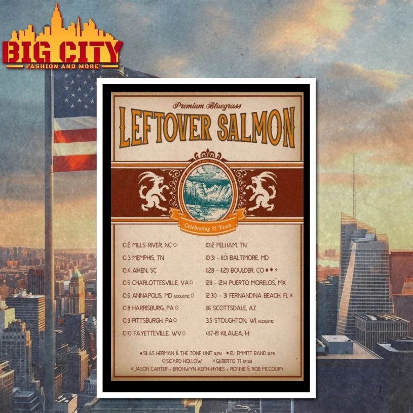 Leftover Salmon Tour 2025 Poster shirts
