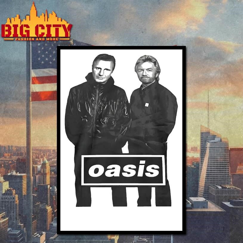 Liam Neeson And Noel Edmonds Oasis Shirt