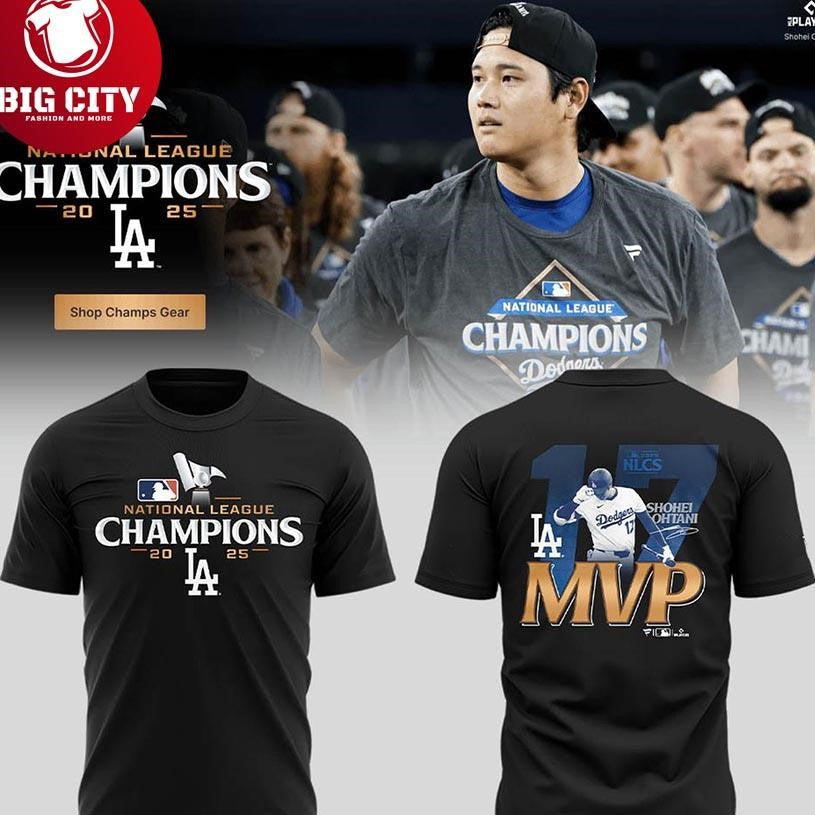 Los Angeles Dodgers MVP Shohei Ohtani NLCS Champions 2025 New Two Sided Shirt