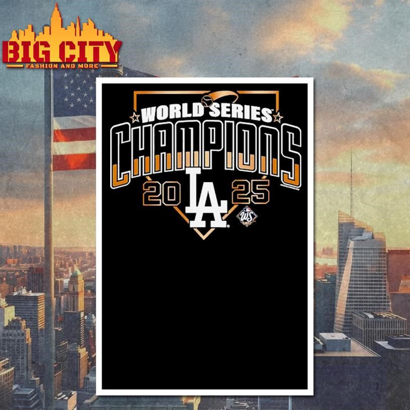 Los Angeles Dodgers Mitchell & Ness Black 2025 World Series Champions Arch Shirt