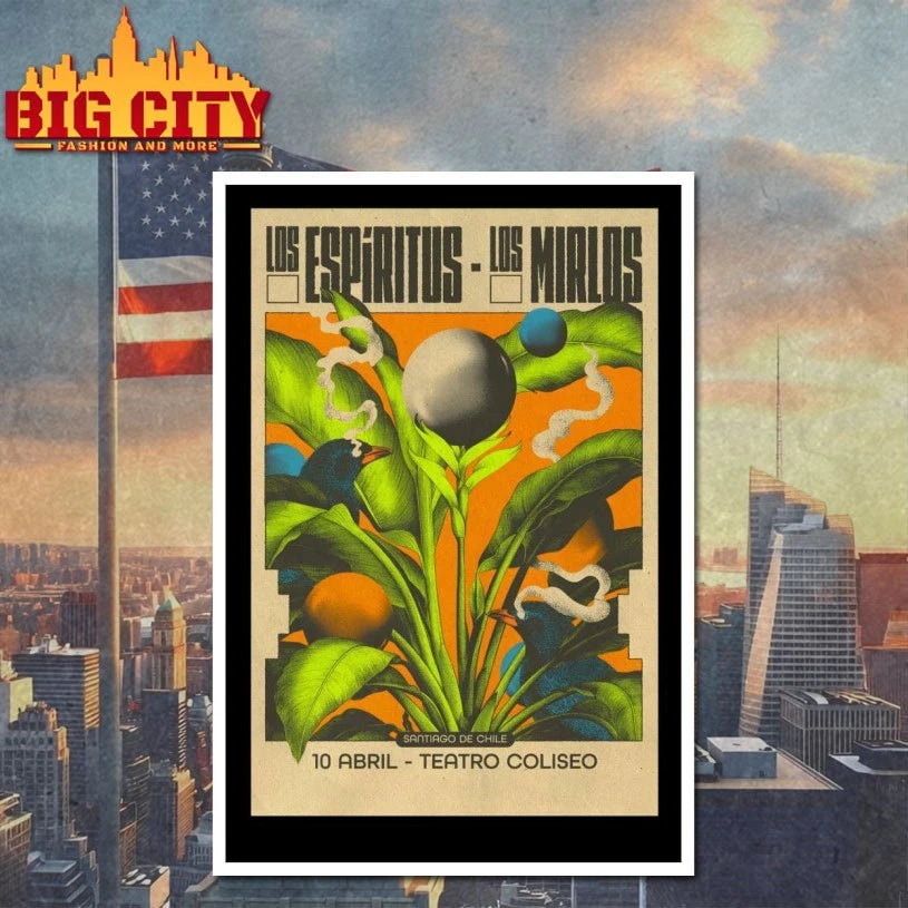 Los Espíritus And Los Mirlos Apr 10 2026 Teatro Coliseo In Santiago Chile Poster shirt