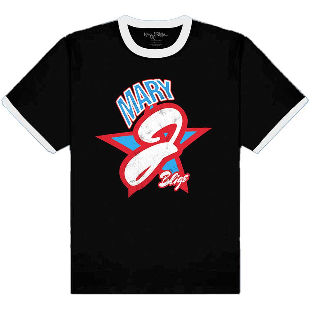 Mary J Blige | Official Band Ringer T-Shirt | Americana