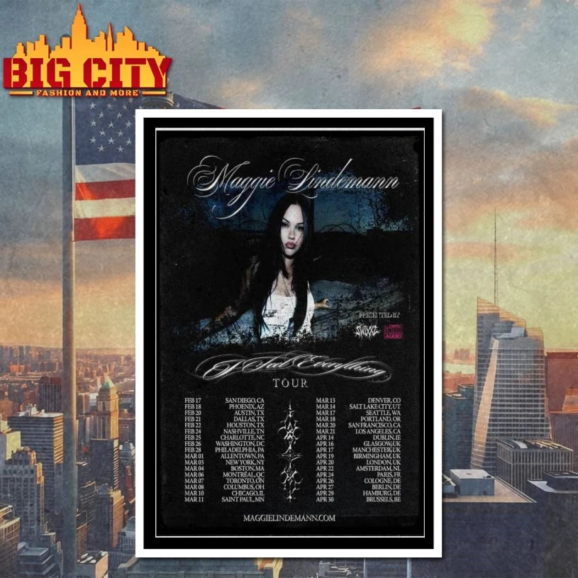 Maggie Lindemann I Feel Everything Tour 2026 Poster shirts