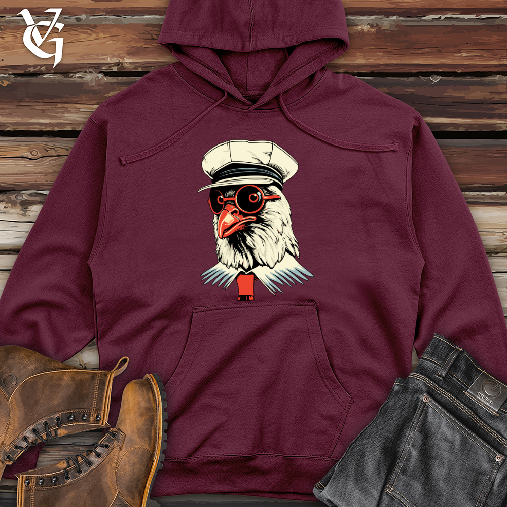 Retro Rooster Referee Midweight Hooded Sweatshirt