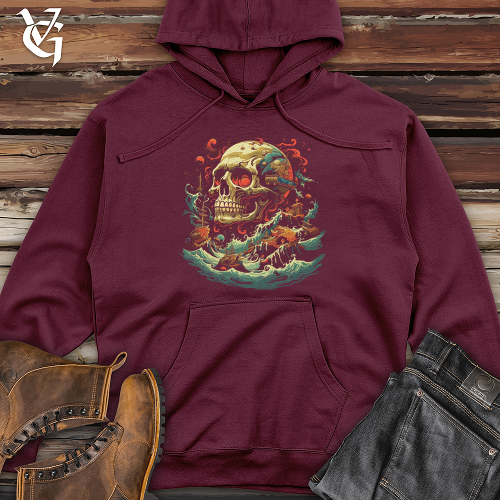 Perilous Shipwreck Skull Midweight Hooded Sweatshirt