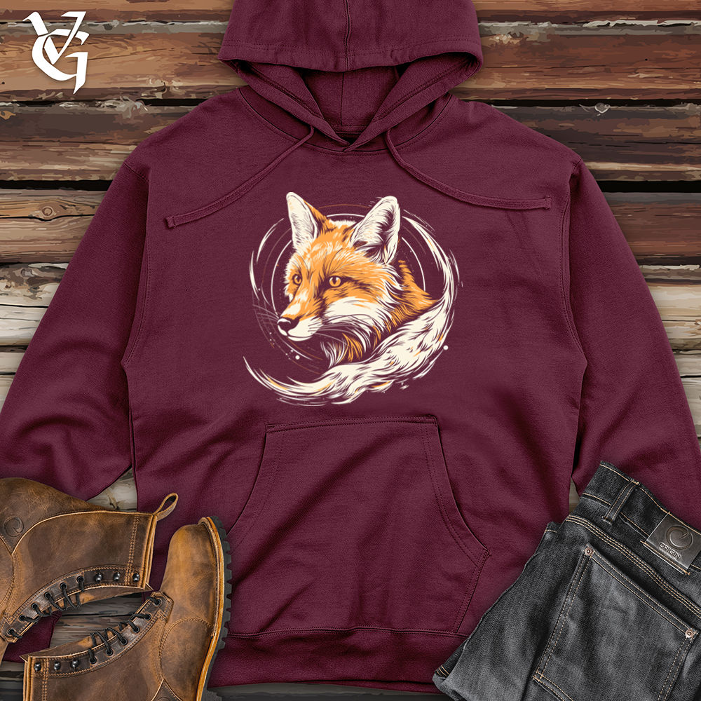Retro Cosmo Fox Midweight Hooded Sweatshirt