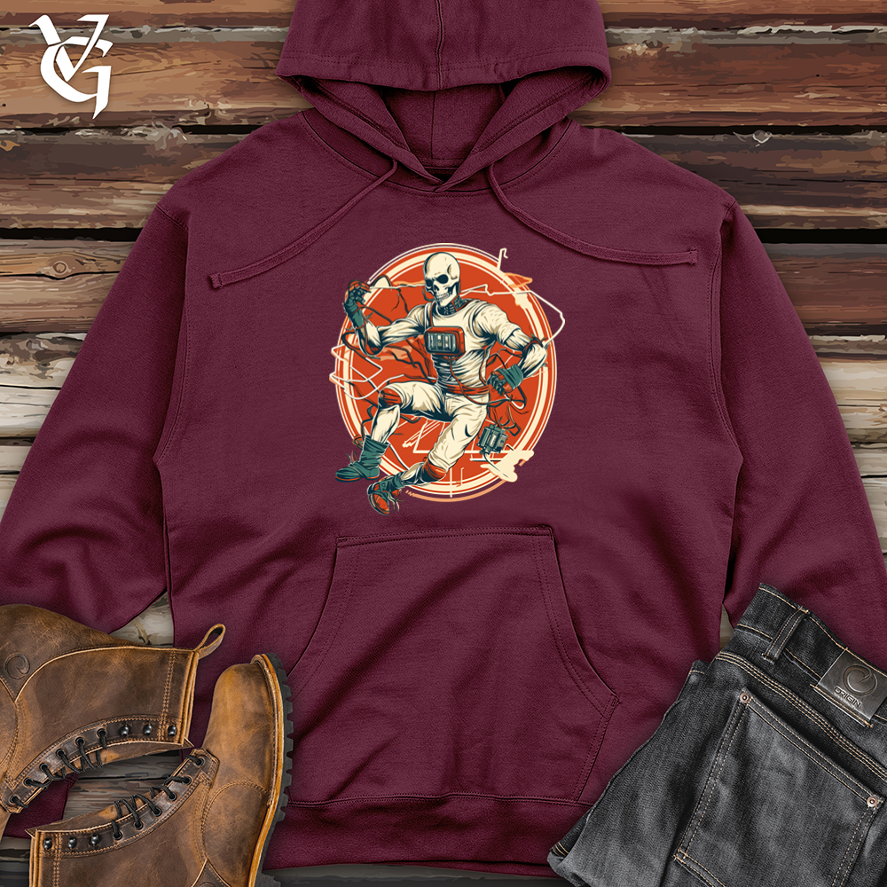 Retro Sparky Skeleton Midweight Hooded Sweatshirt