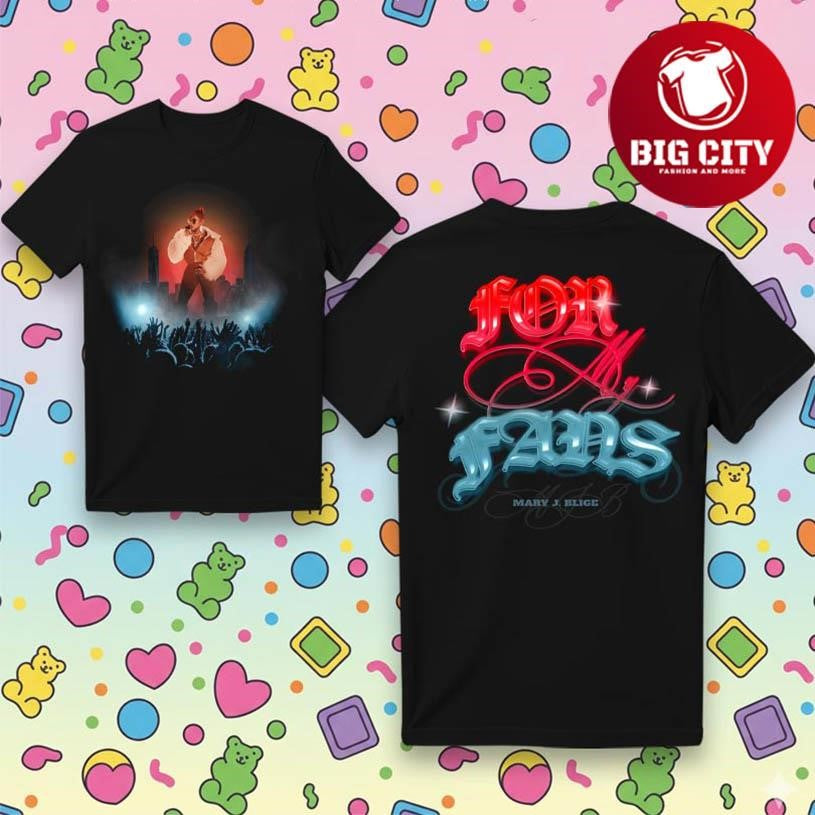 Mary J Blige Crowd 2025 Two Sided Shirt