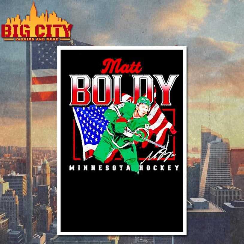 Matt Boldy Minnesota Wild USA flag graphic Shirt