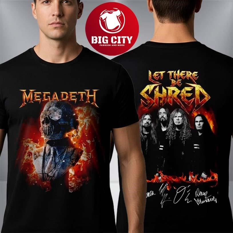Megadeth Let There Be Shred Signature Two Sided Shirt