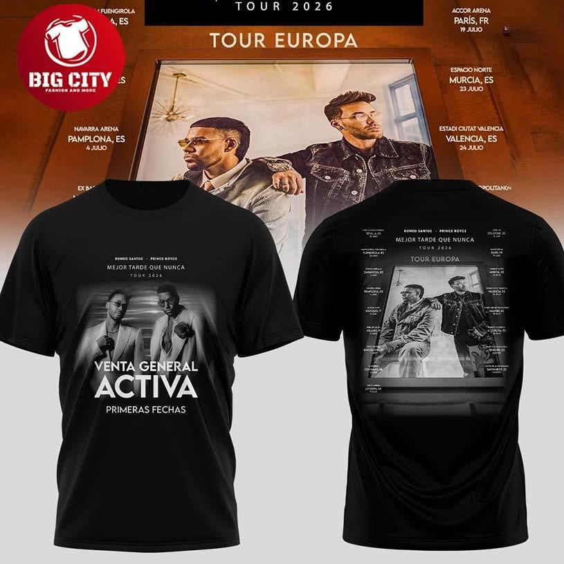 Mejor Tarde Que Nunca US & UK Tour Two Sided Shirt