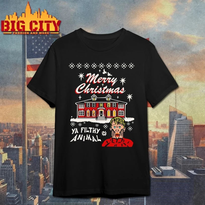 Merry Christmas Ya Filthy Animal ugly christmas shirt