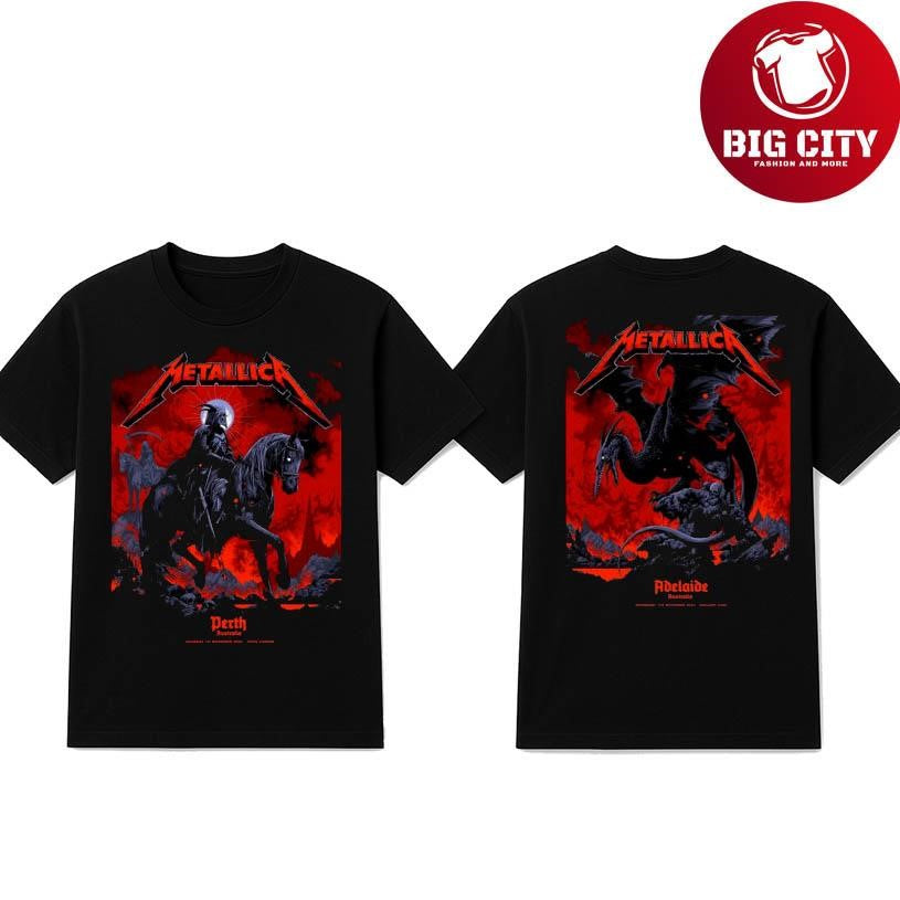 Metallica M72 Australia 1st And 5th 2025 Two Sided Shirt