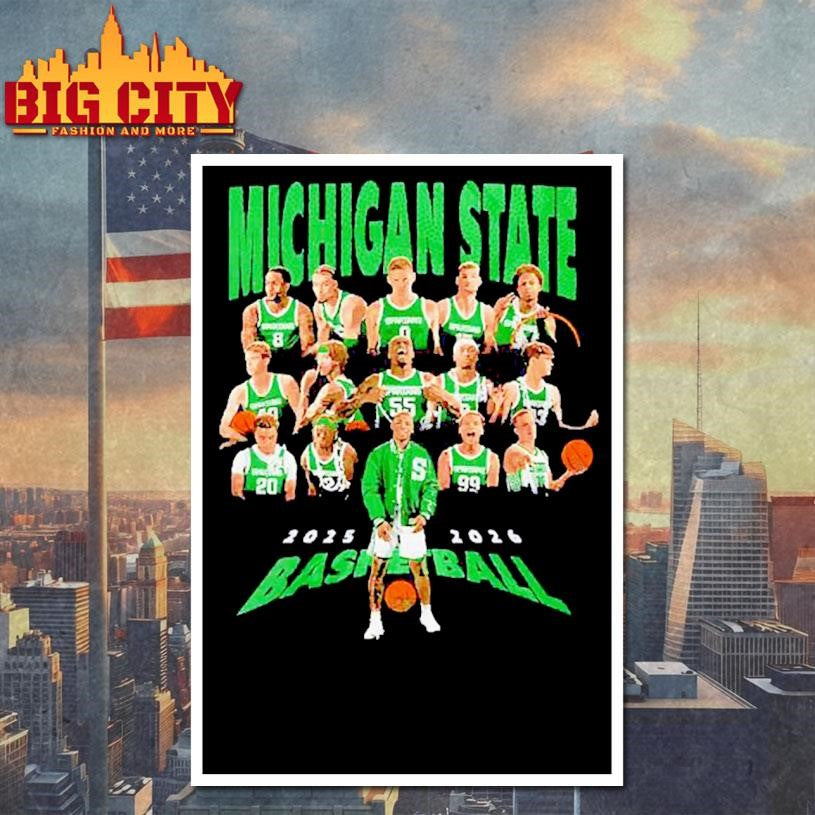 Michigan State Spartans men’s basketball 2025 2026 team members Shirt
