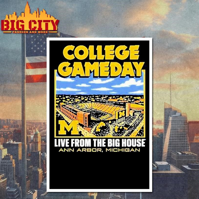 Michigan Wolverines Live From The Big House Ann Arbor College Gameday Stadium Shirt