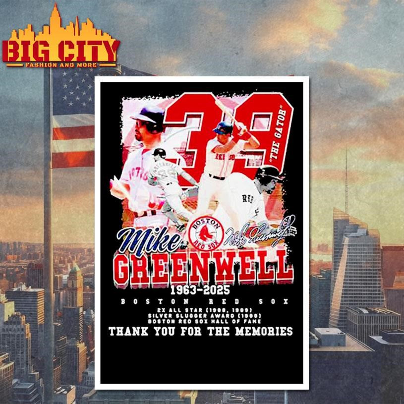Mike Greenwell Boston Red Sox Legends 2025 New Shirt