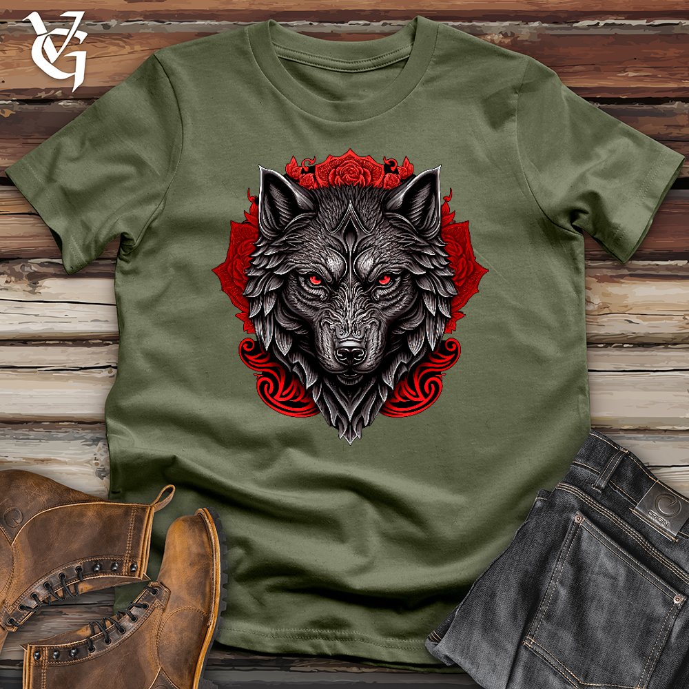 Red Flower Wolf Softstyle Tee