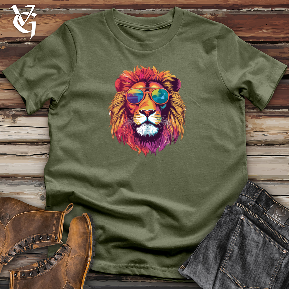 Retro Cosmic Shades Lion Softstyle Tee