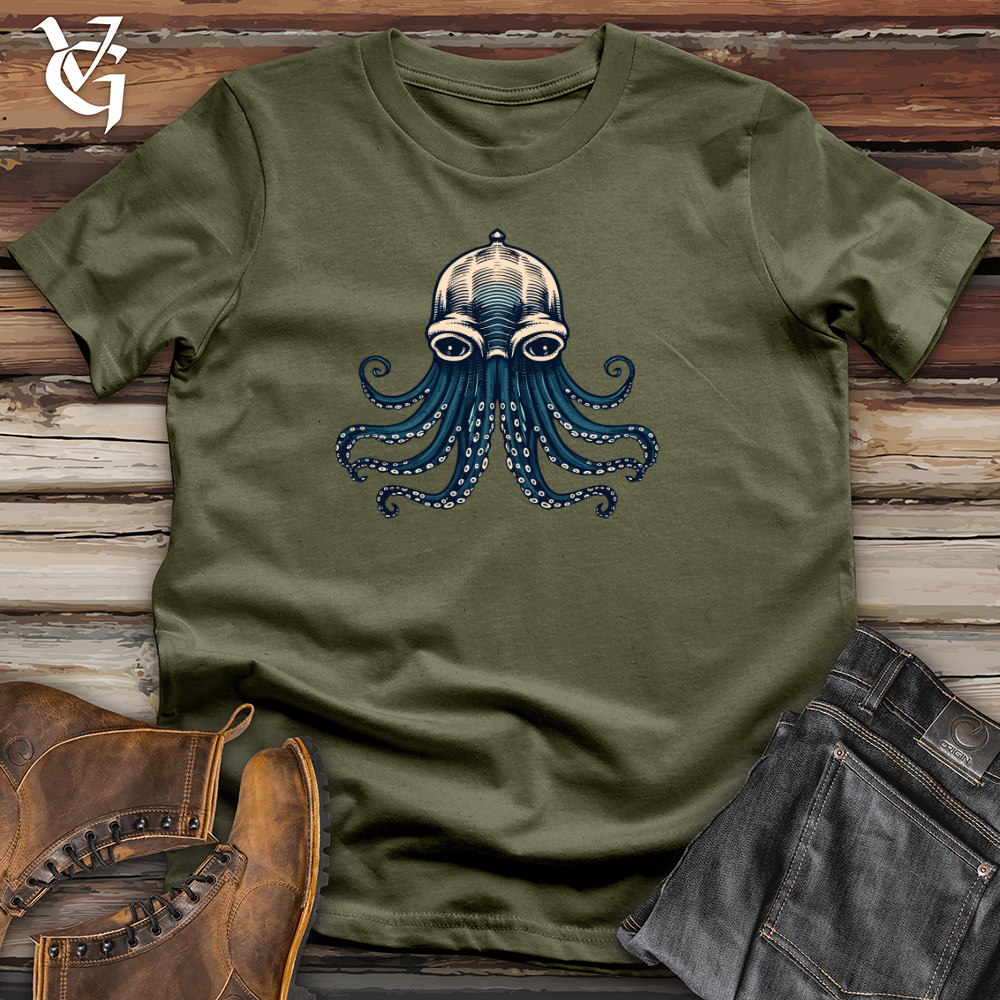 Retro Aqua Tentacles Cotton Tee