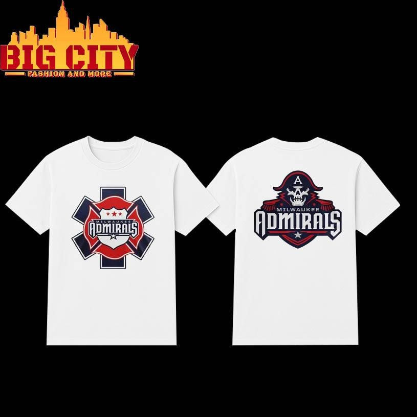 Milwaukee Admirals First Responders Night 2025 Two Sided Shirt