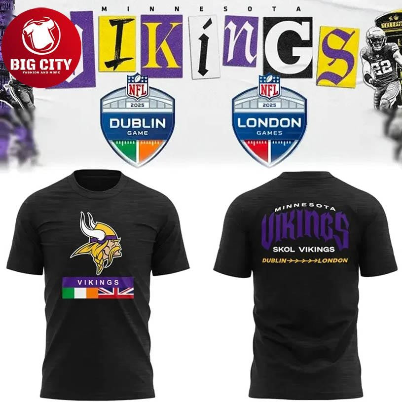 Minnesota Vikings Dublin and London 2025 Two Sided Shirt