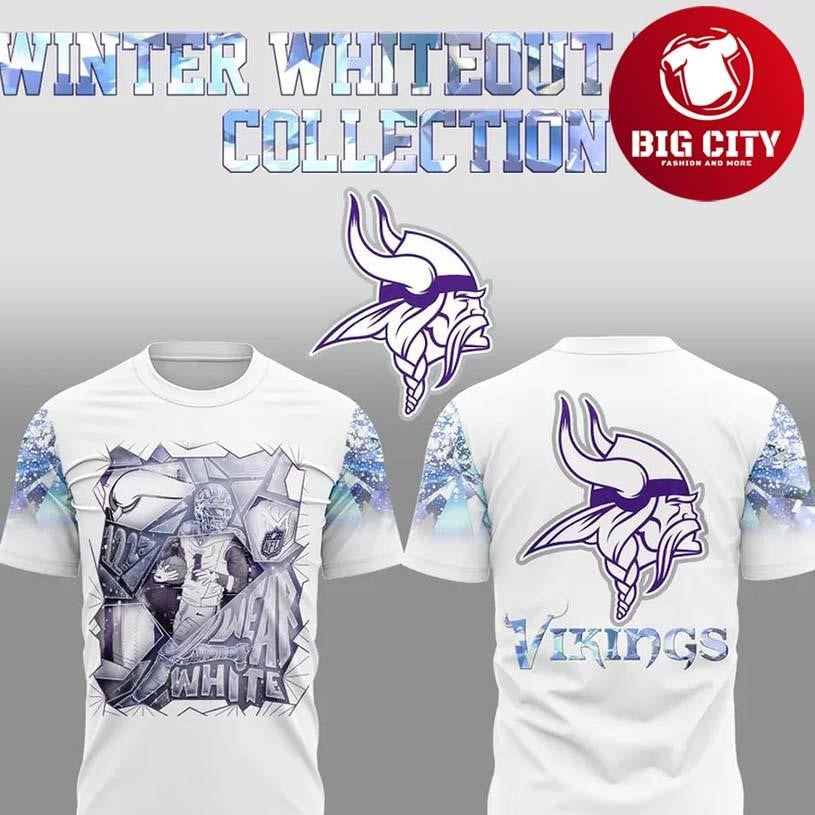Minnesota Vikings Winter Whiteout Week 2025 Two Sided Shirt