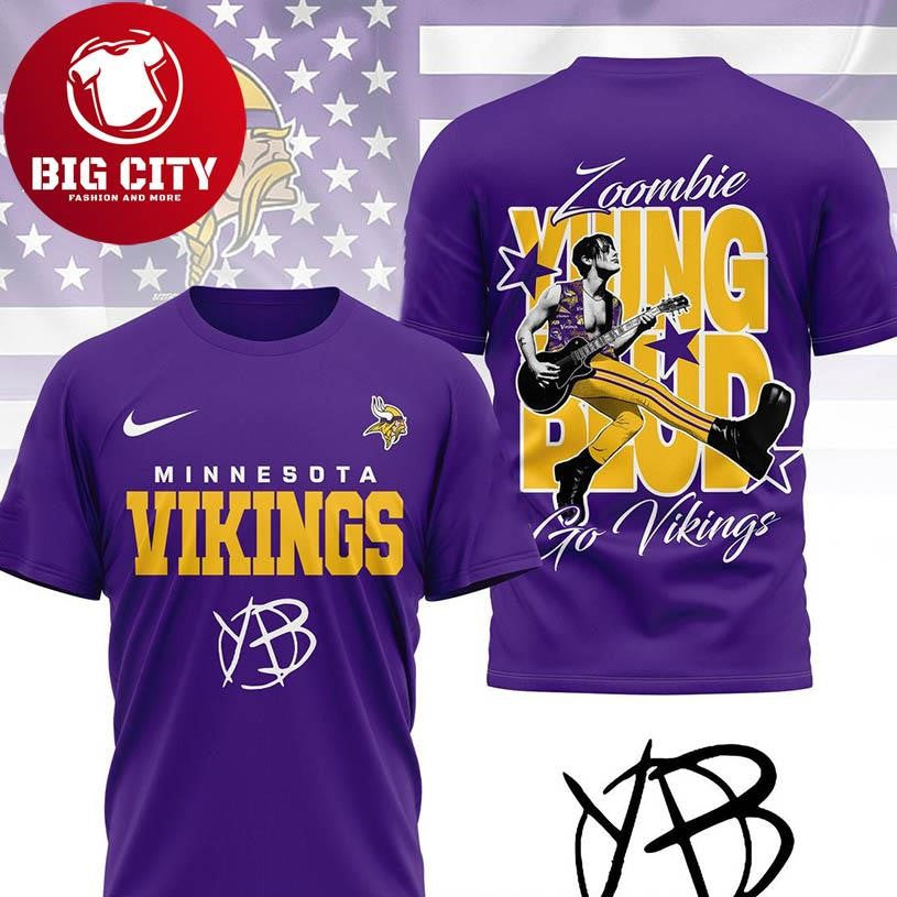 Minnesota Vikings Yungblud Zombie 2025 Go Vikings Two Sided Shirt