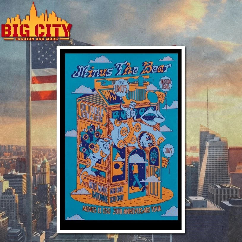 Minus The Bear Oct 16 & 18 2025 Austin Event Poster Shirt