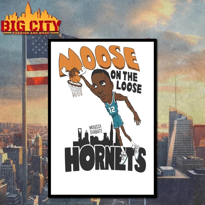 Moose On The Loose Hornets Moussa Diabate shirt