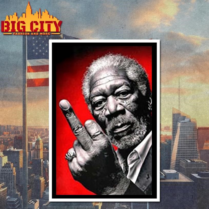 Morgan Freeman middle finger meme shirt