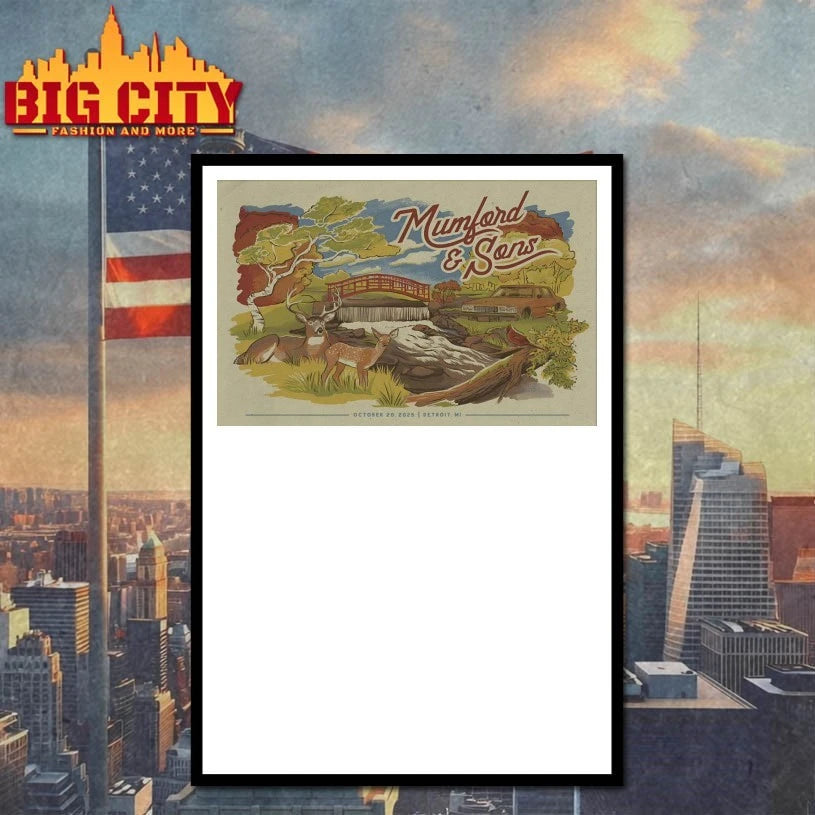 Mumford & Sons Little Caesars Arena On October 20 2025 Concert Poster Shirt