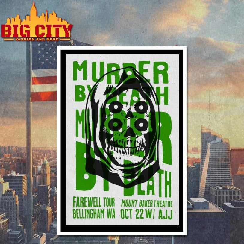 Murder By Death October 22 2025 Bellingham Show Poster shirt