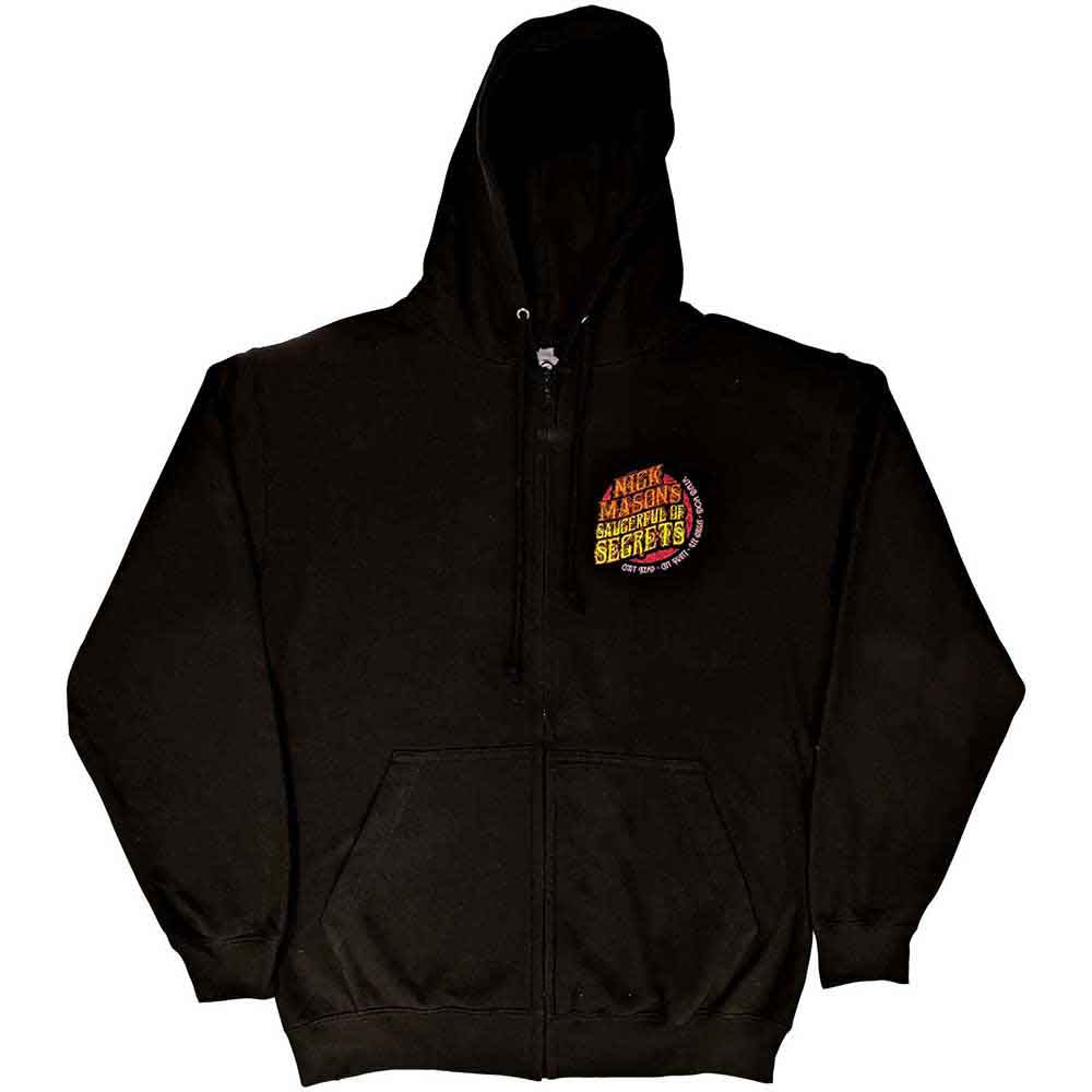 Nick Mason's Saucerful of Secrets | Official Band Zipped Hoodie | Logo (Back Print, Ex-Tour)