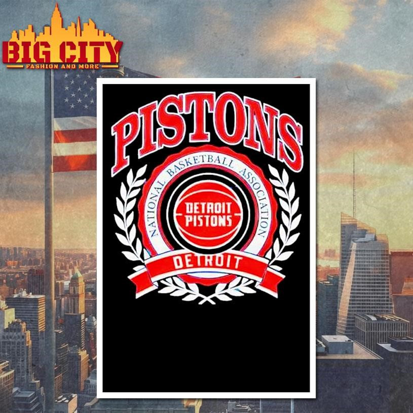 Naional Basketball Association Detroit Pistons Crest Logo Shirt