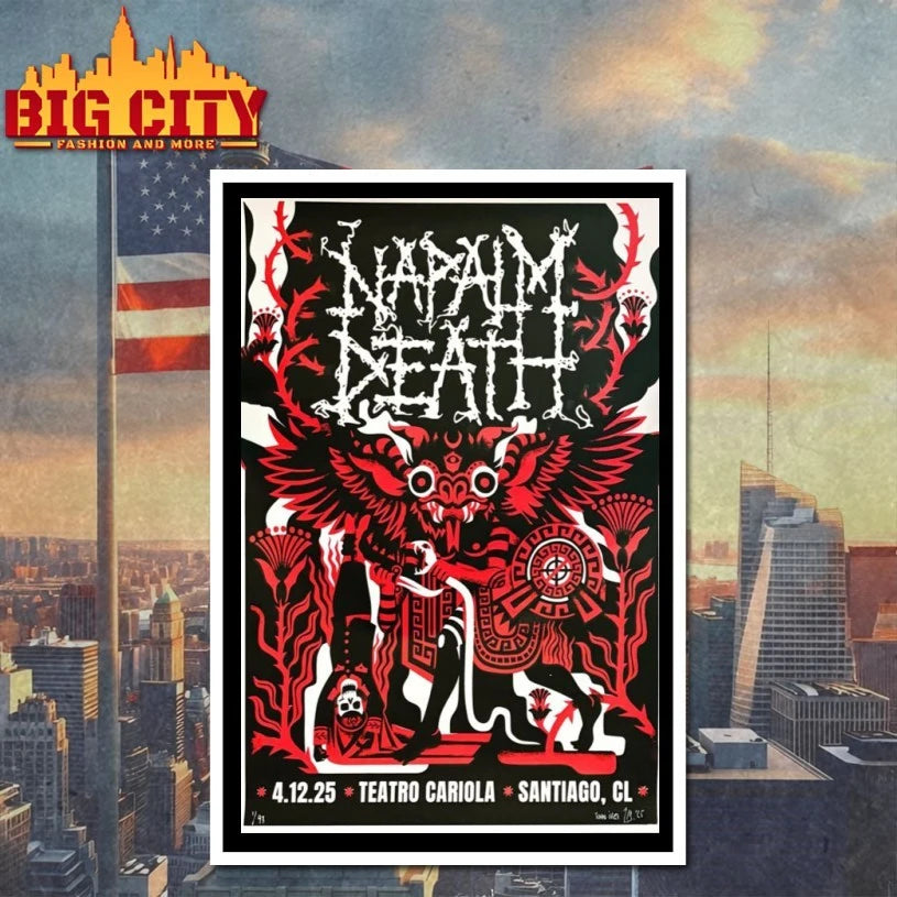 Napalm Death December 4 2025 Teatro Cariola Santiago Chile Poster shirt