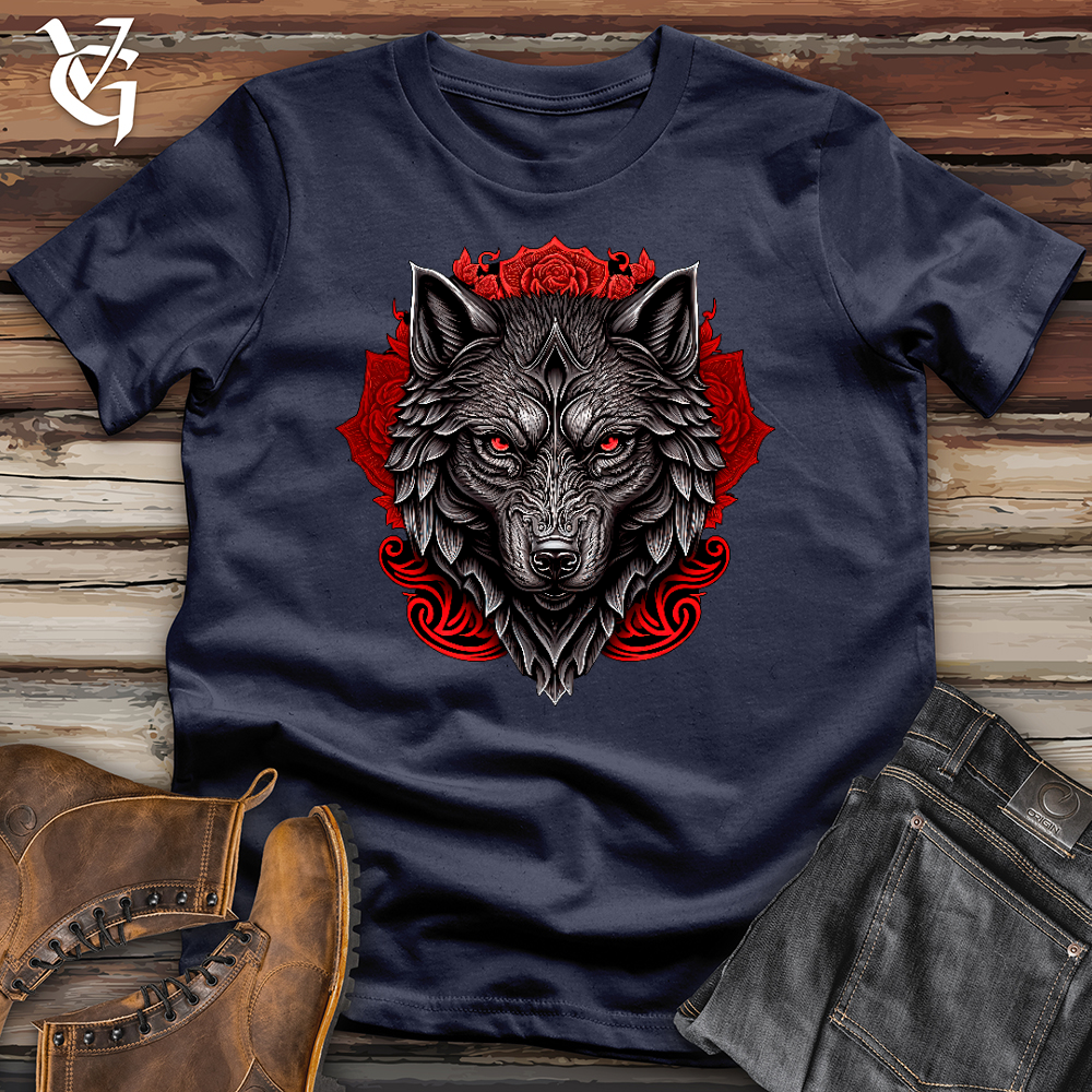 Red Flower Wolf Softstyle Tee