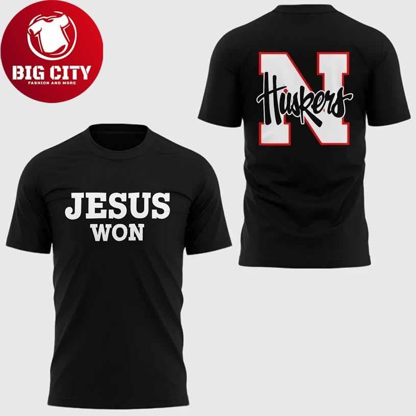 Nebraska Football Jesus Won 2025 Logo Shirt