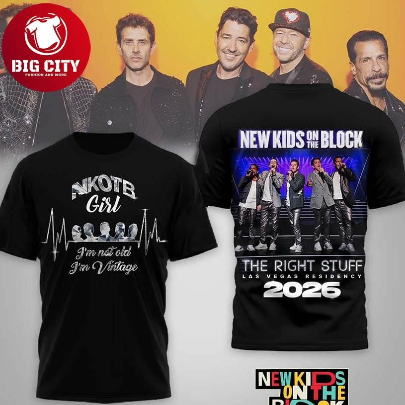 New Kids On The Block The Right Stuff Las Vegas Residency 2026 Two Sided Shirt