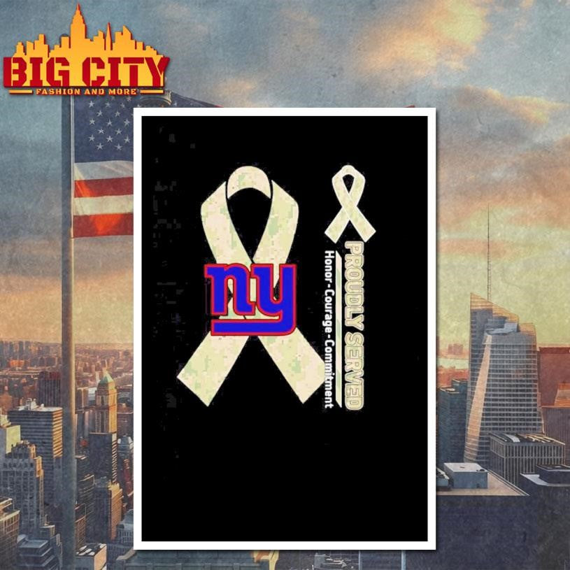 New York Giants Proudly Served Honor Courage Commitment Shirt