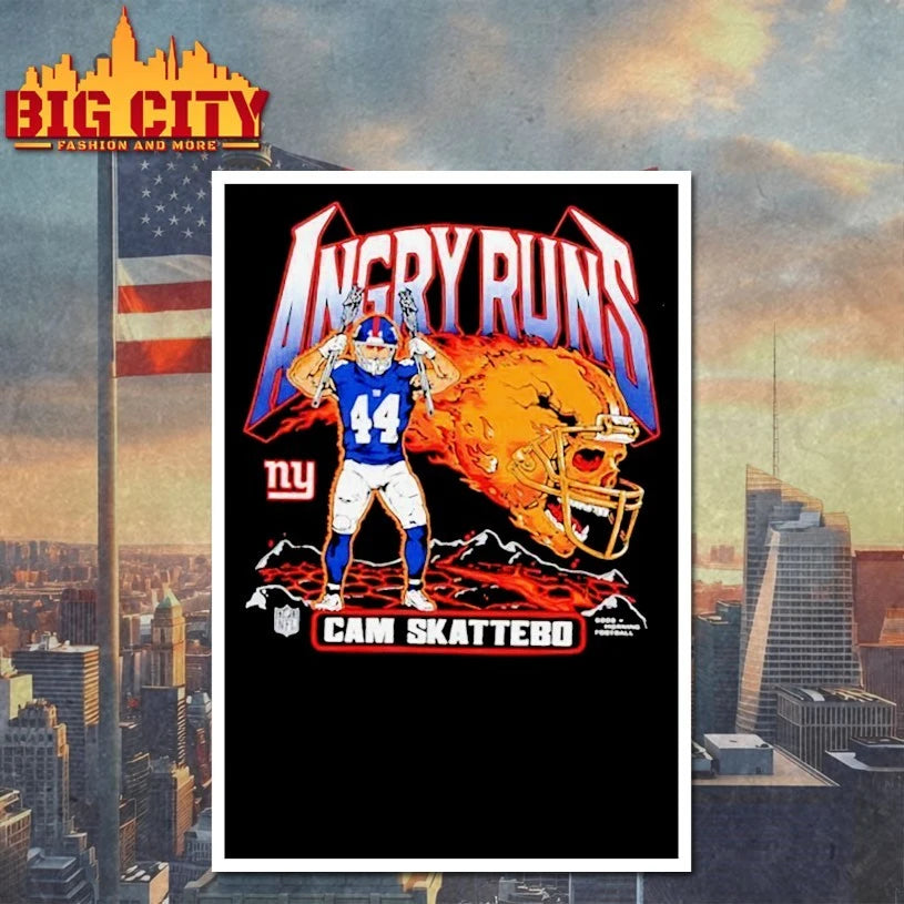 New YorkGiants Angry Runs Cam Skattebo Shirt