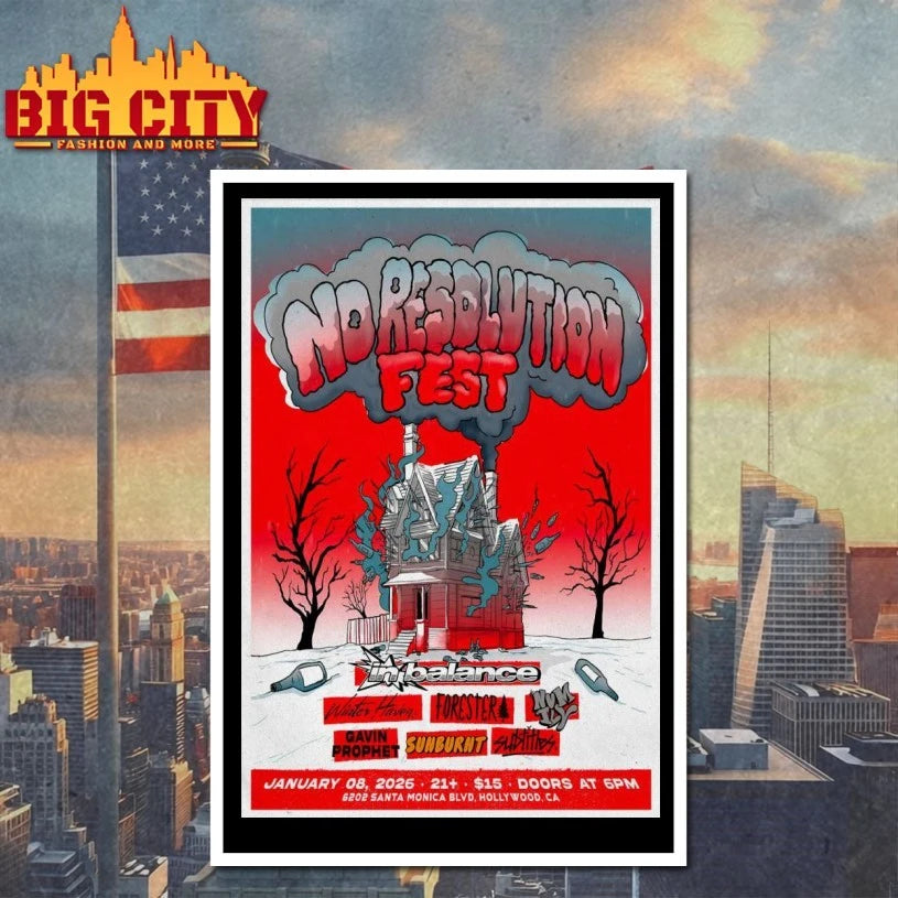 No Resolution Fest Jan 8 2026 In Los Angeles CA Poster shirt