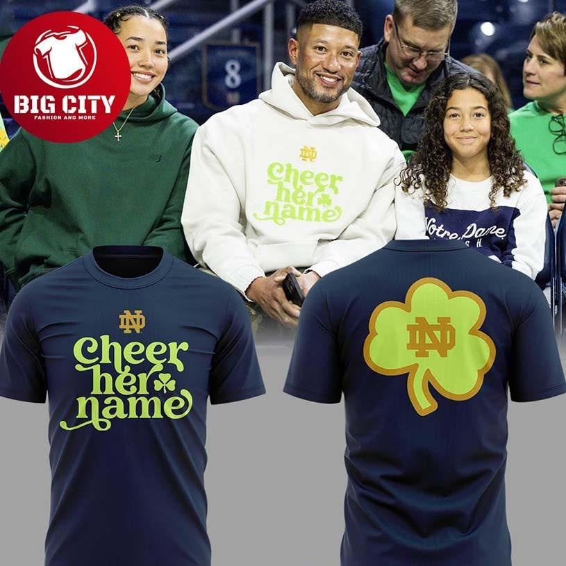 Notre Dame Fighting Irish Cheer Her Name 2026 Golden Anniversary Two Sided Shirt