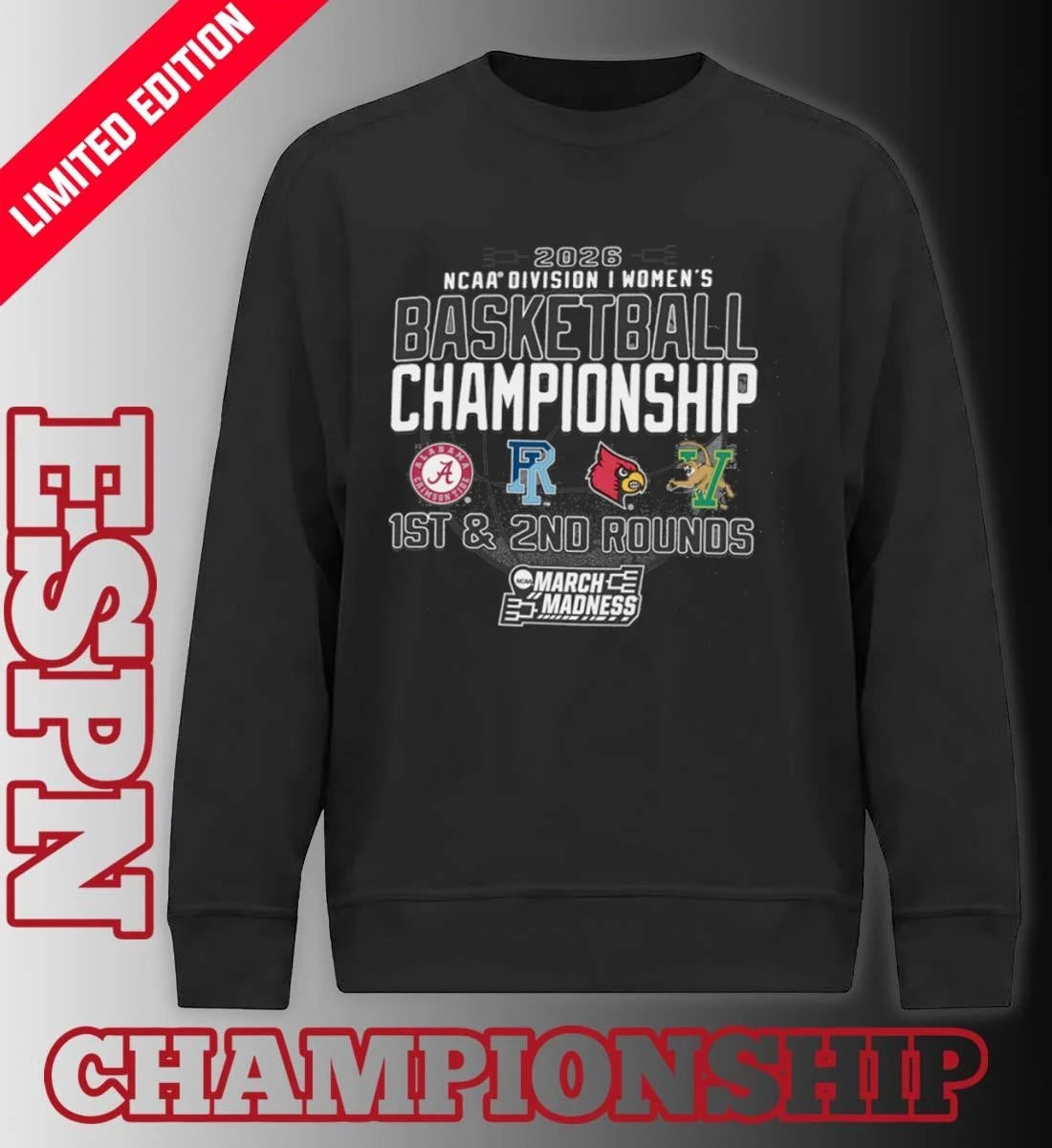 Official 1st, 2nd Rounds 2026 NCAA DI Women’s Basketball Championship – Louisville, KY Shirt