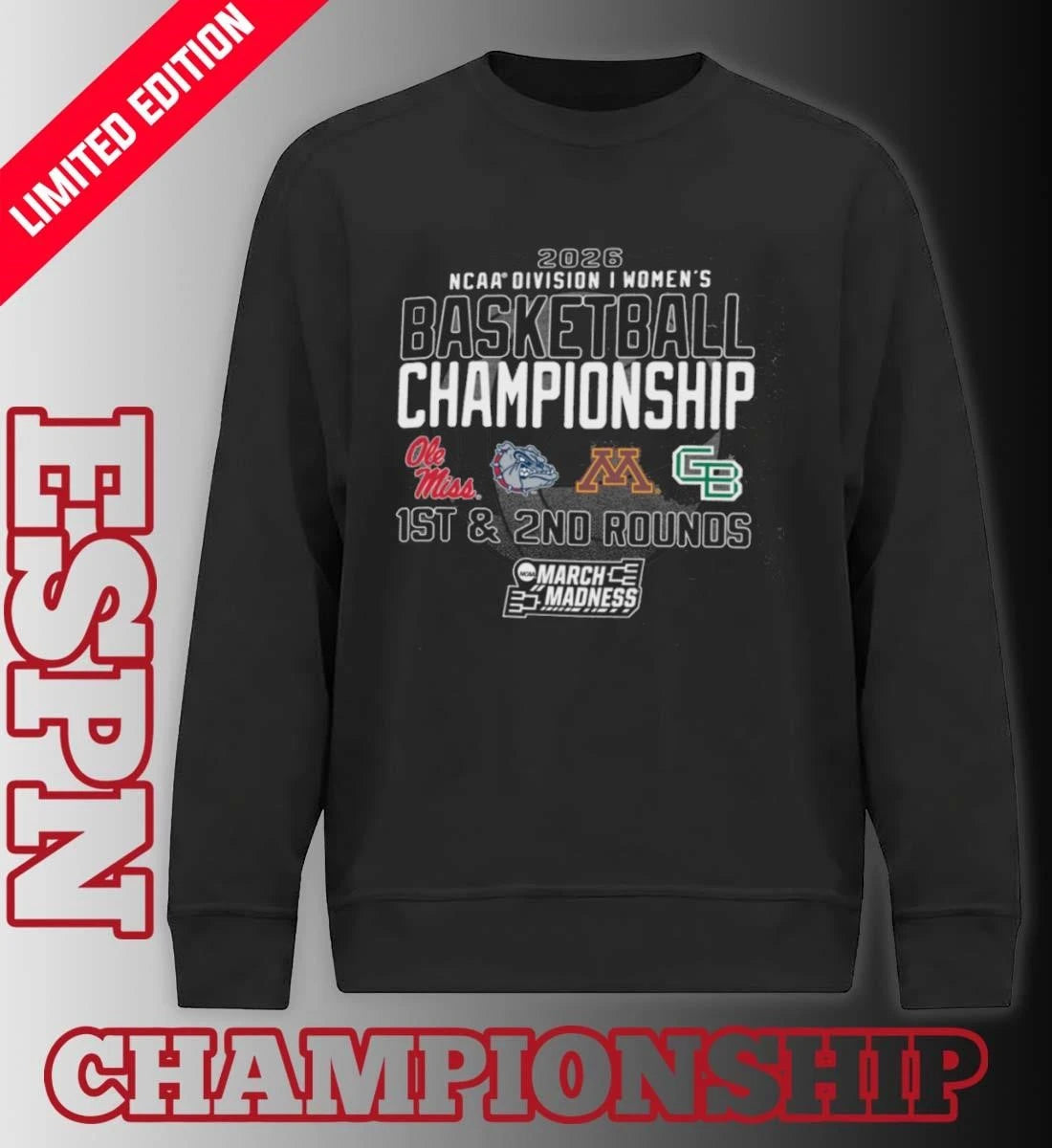 Official 1st, 2nd Rounds 2026 NCAA DI Women’s Basketball Championship – Minneapolis, MN Shirt