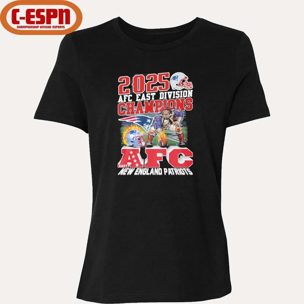 Official 2025 AFC East Division Champions New Pats Mascot Shirt