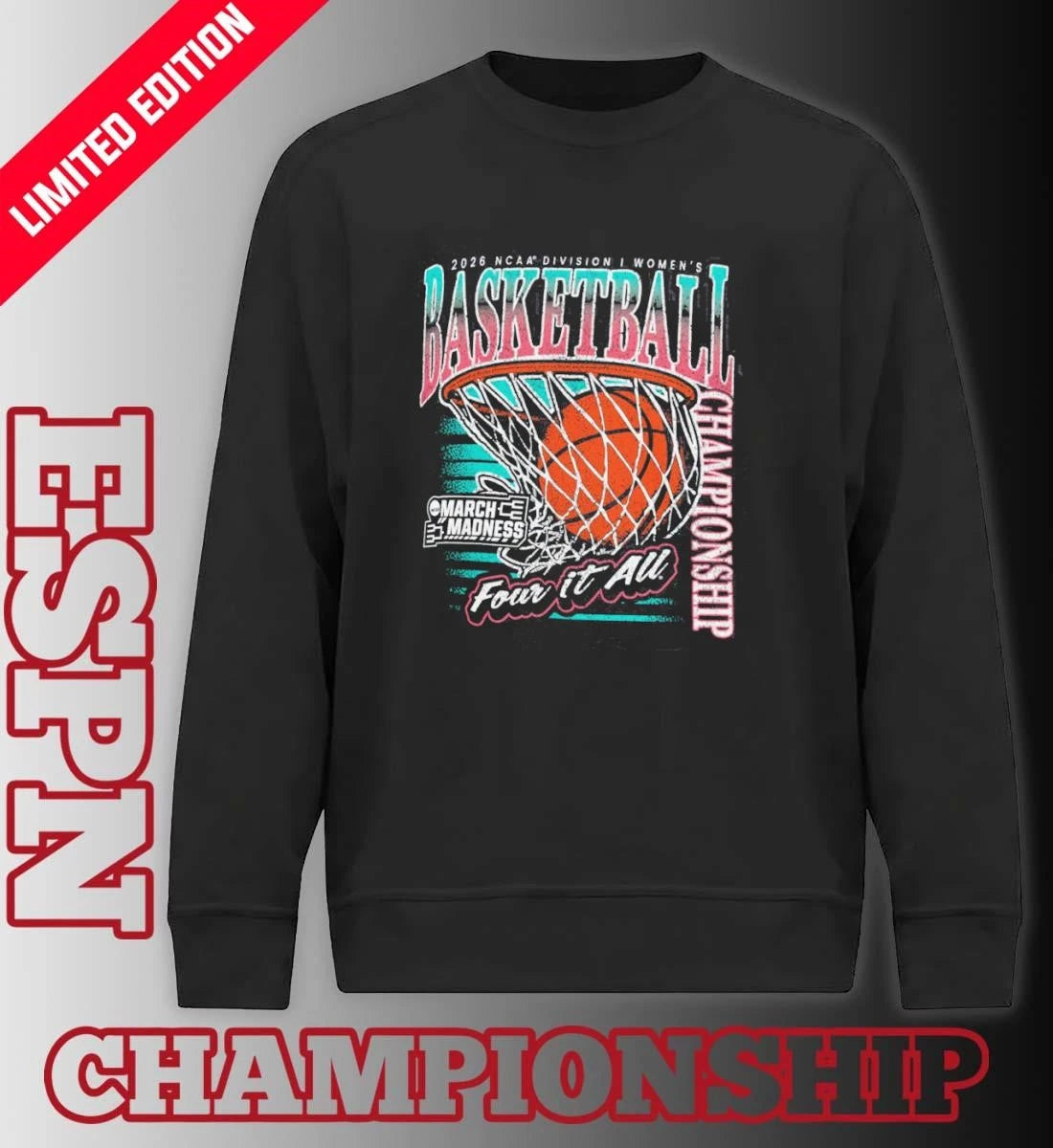 Official 2026 NCAA DI Women’s Basketball March Madness – First Four Shirt