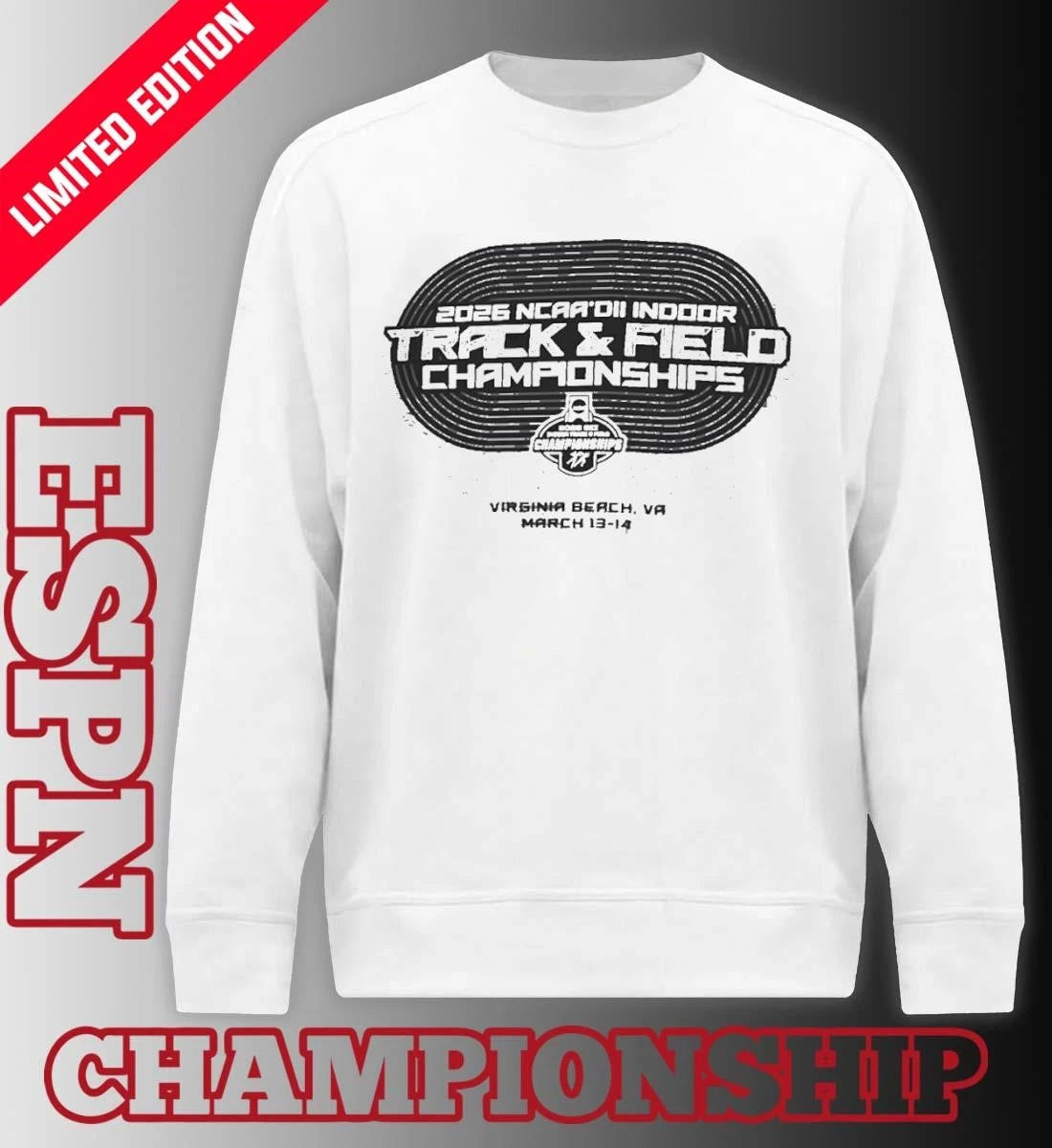 Official 2026 NCAA DII Indoor Track & Field Championship – Virginia Beach, VA Shirt