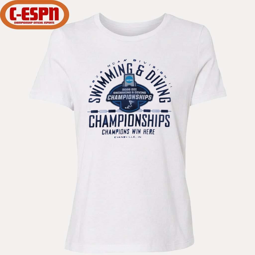 Official 2026 NCAA Division II Swimming & Diving Championships – Champions Win Here Shirt