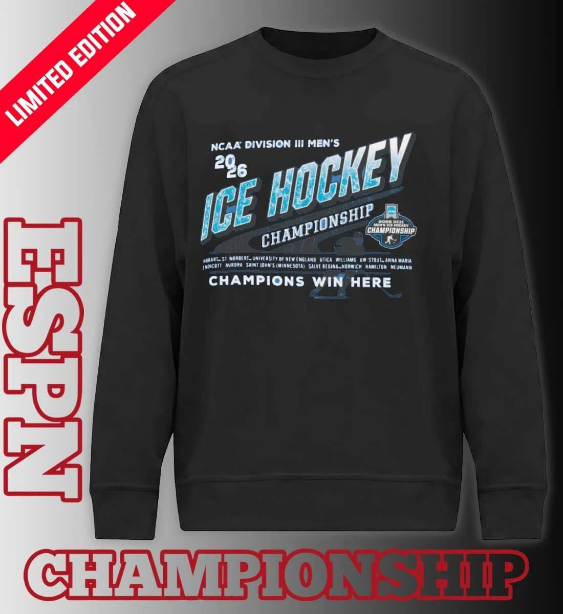 Official 2026 NCAA Division III Men’s Ice Hockey 1st Round T-Shirt