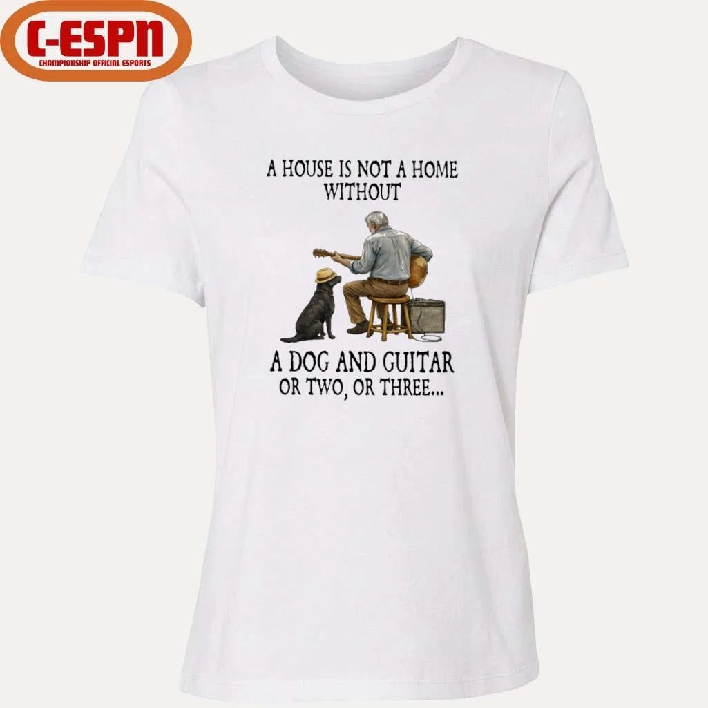 Official A House Is Not A Home Without A Dog And Guitar Or Two, Or Three T-Shirt
